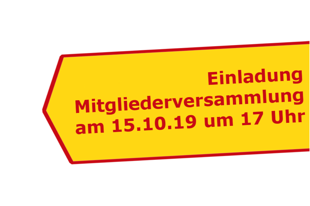 Einladung Mitgliederversammlung 2019